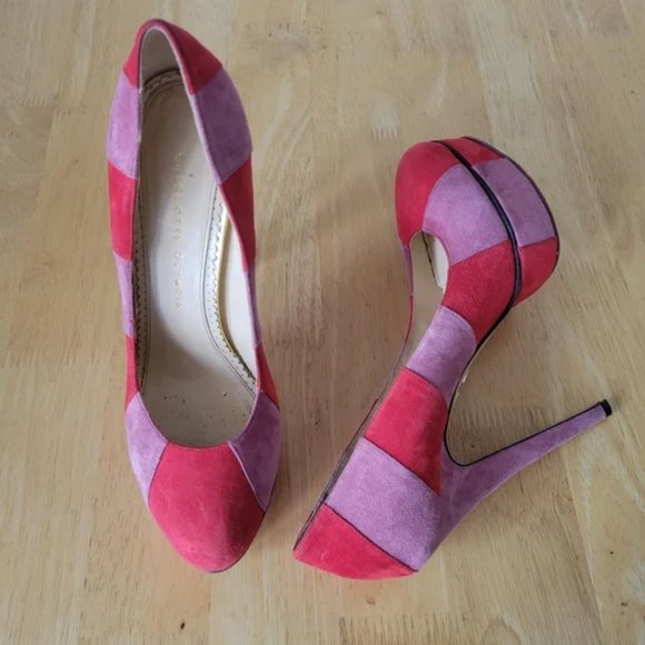 Charlotte Olympia Priscilla platform heels red purple 40 - Picture 1 of 6